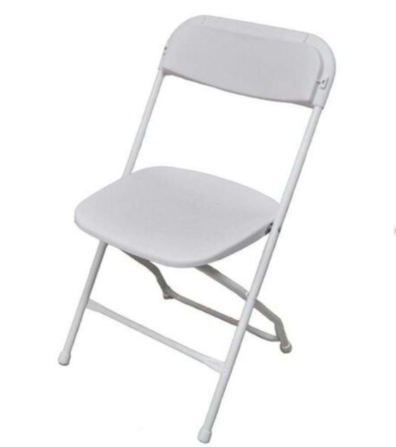 White Standard Folding Chair